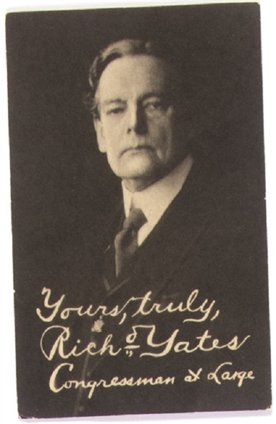 Yates for Congress Illinois Postcard