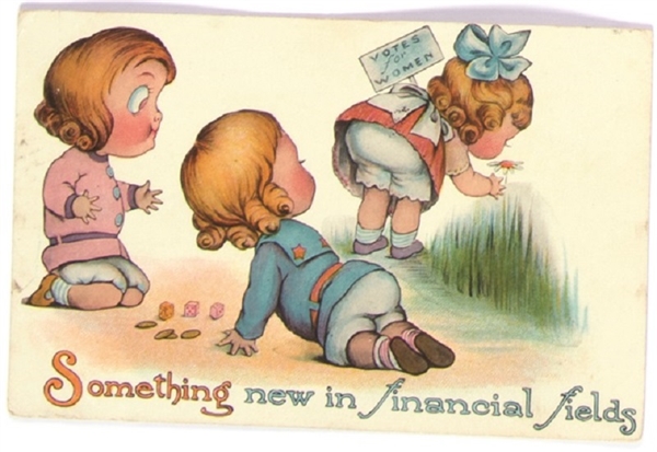 Financial Fields Suffrage Postcard