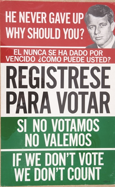 RFK Register to Vote Spanish Language Poster