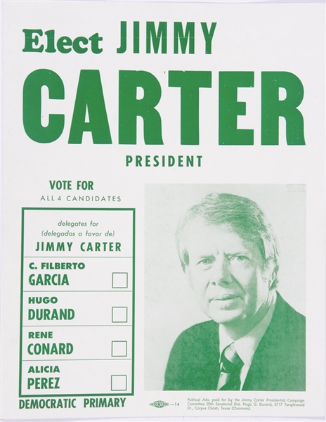 Elect Carter Texas Delegates Poster
