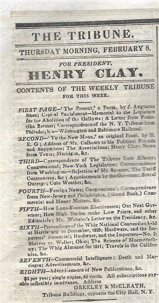 Henry Clay New York Weekly Tribune