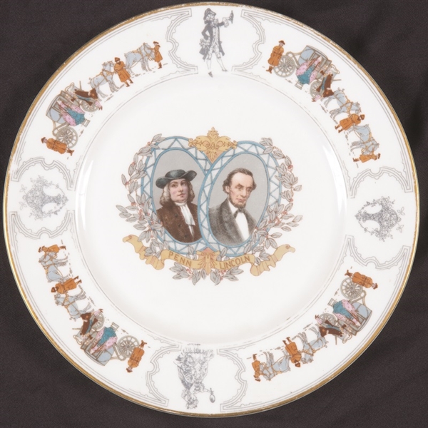 Lincoln, Penn Memorial Plate