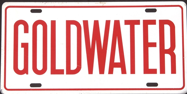 Goldwater Red and White License