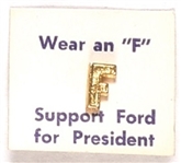 Ford Wear an "F" Pin, Card