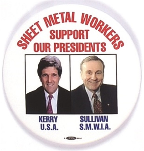 Kerry, Sullivan Sheet Metal Workers Pin