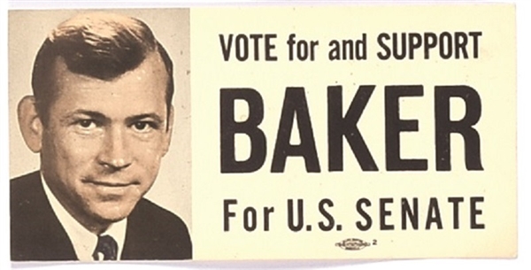 Vote for and Support Howard Baker Campaign Card