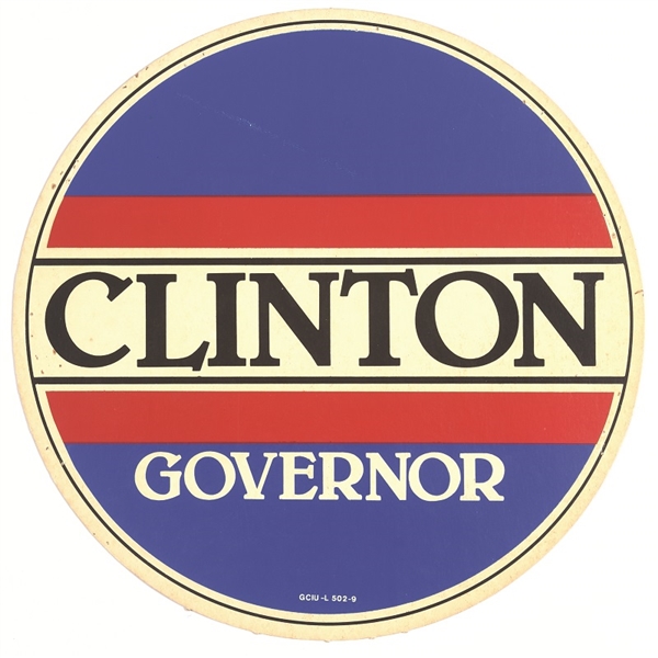 Clinton for Governor Cardboard Sign