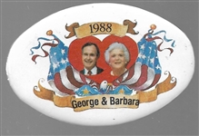 George and Barbara Bush Oval Celluloid 