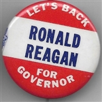 Lets Back Reagan for Governor