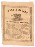 Polk, Dallas Rare Virginia Ballot