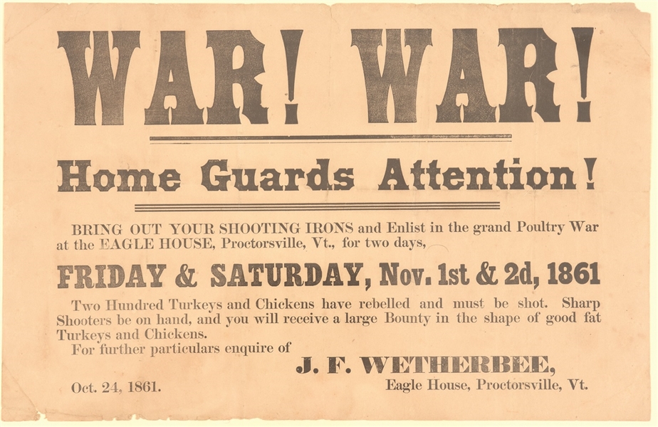 Civil War Home Guards Broadside