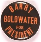 Goldwater Orange and Black Celluloid