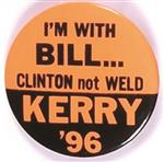 Clinton and Kerry 1996 Massachusetts Pin