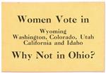 Ohio Woman Suffrage Amendment Card