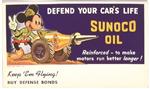 Mickey Mouse, Sunoco Oil WW II Blotter