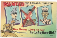 World War II Wanted Postcard 