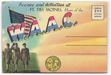 WAAC Iowa Foldout Postcard 