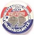 Bush, Quayle Rubbed Off 1992 Convention Pin