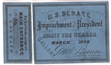 Andrew Johnson Impeachment Ticket, Stub