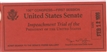 Bill Clinton First Session Impeachment Ticket