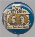 McKinley, Roosevelt Small Dinner Bucket Pin 