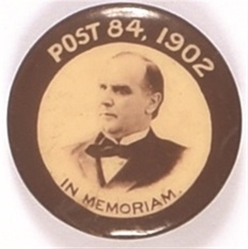 McKinley Post 84, 1902 Memorial Pin