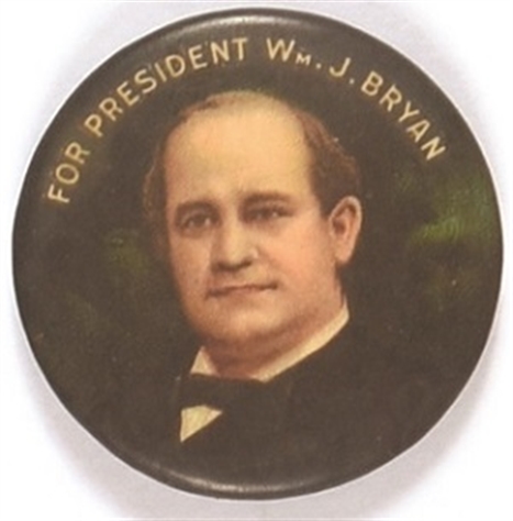 William Jennings Bryan Multicolor Celluloid