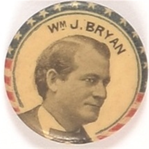 Young William Jennings Bryan Stars and Stripes Pin