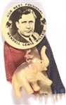 Willkie Our Next President Pin, Ribbon, Elephant