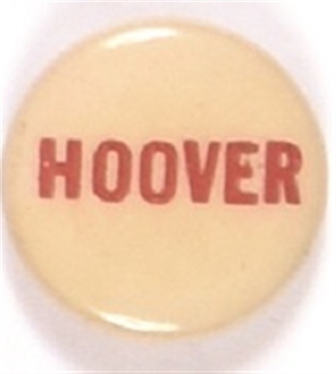 Hoover Red and White Celluloid