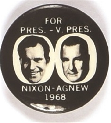 Nixon, Agnew Black and White Jugate