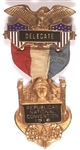 Hughes 1916 Convention Delegate Badge