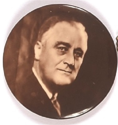 Franklin D. Roosevelt Larger Sepia Celluloid