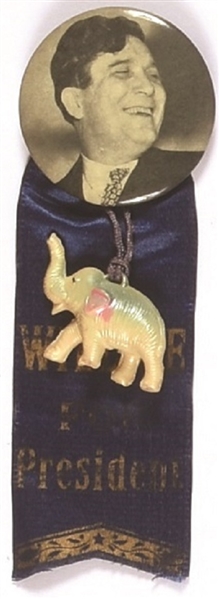 Willkie Pin, Elephant, Ribbon