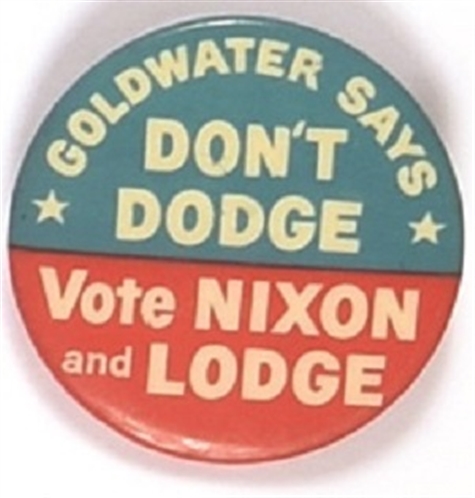 Dont Dodge Vote Nixon and Lodge