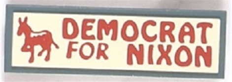 Democrat for Nixon Pinback