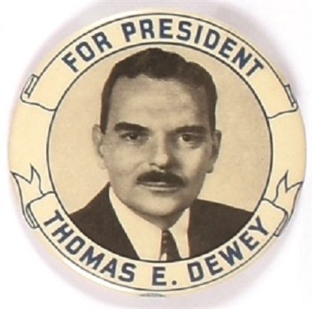 Dewey for President Blue Letters