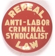 Communist Repeal Criminal Syndicalist Law
