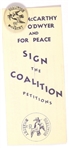 McCarthy, ODwyer Sign the Petition New York Pamphlet, Pin