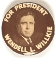 Willkie for President Brown Celluloid