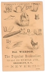 Hancock Rebus Brooklyn Bookstore Trade Card