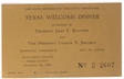 Kennedy Austin Texas Welcome Dinner Ticket