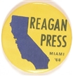 Reagan Press Miami 68 Convention Pin