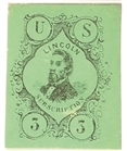 Lincoln "3" Subscription Stamp