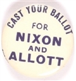 Cast Your Ballot for Nixon and Allott