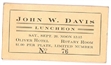 Davis 1924 Tennessee Luncheon Ticket