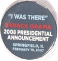 Obama I Was There Announcement Pin