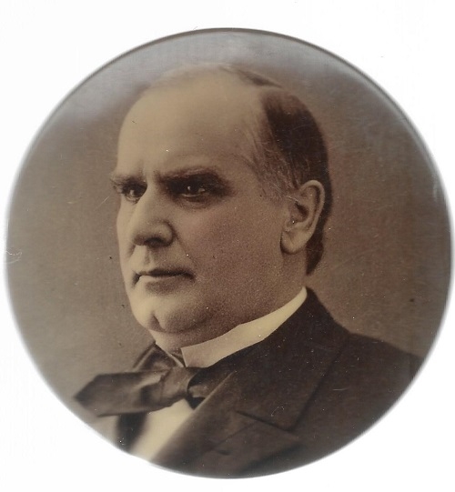 William McKinley Sepia Celluloid