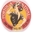 Portola Festival 1913 Beautiful Woman Pin