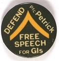 Pfc. Petrick Free Speech for Gis